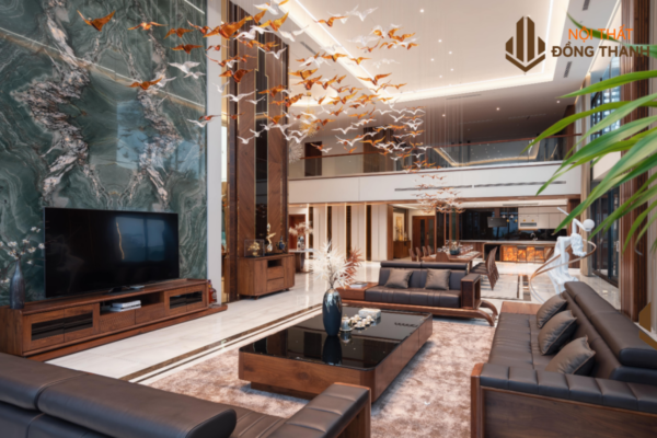Không gian phòng khách được thiết kế sang trọng