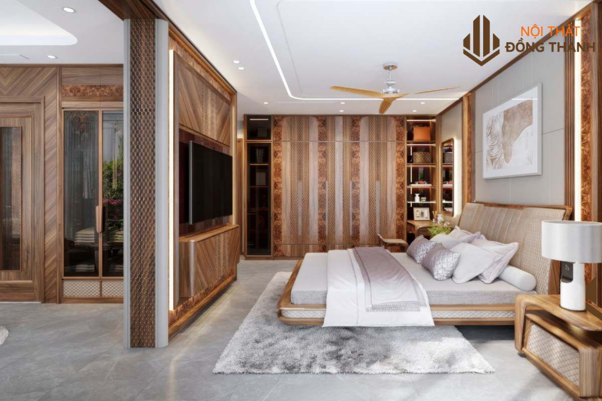 Tường và trần nhà được xử lý tinh tế