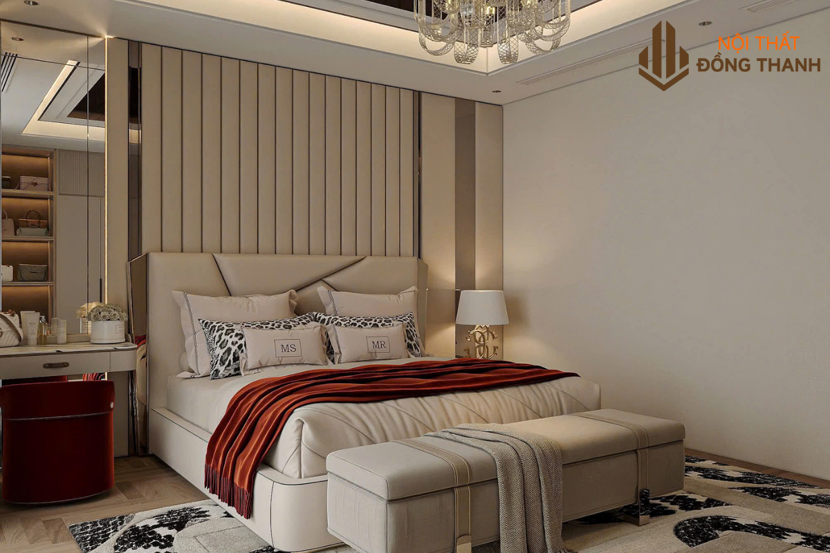 Diện tích phòng ngủ master rộng rãi, nội thất tiện nghi