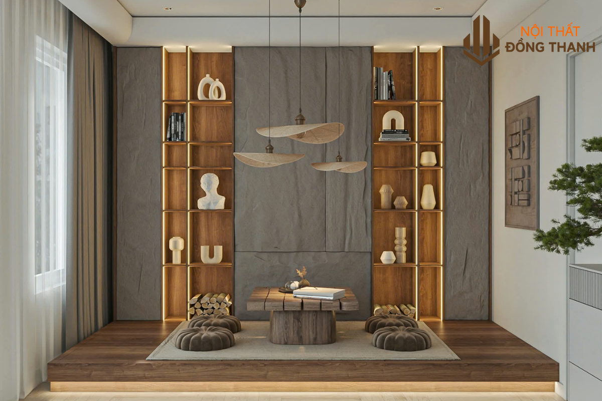 Phòng thờ được đặt ở vị trí cao nhất, đón tài lộc cho gia chủ