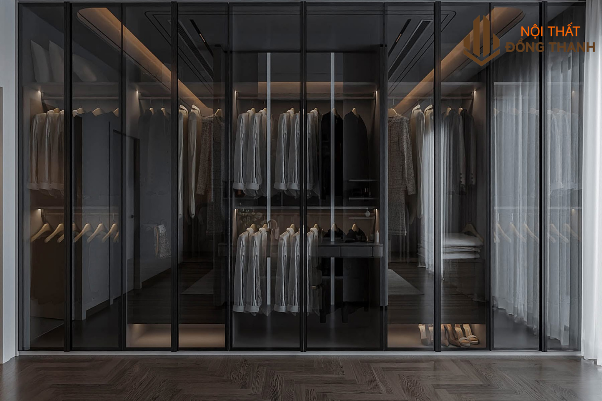 Hệ tủ kính âm tường nổi bật