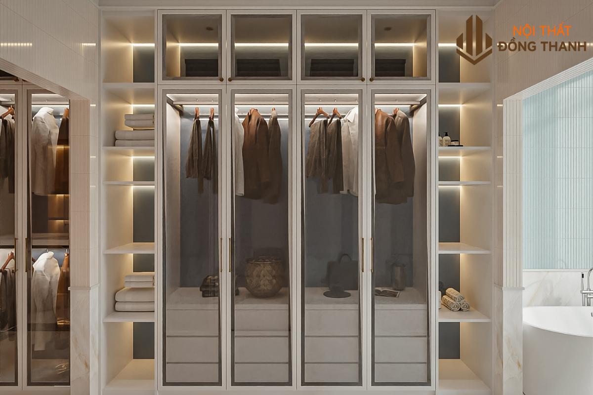 Thiết kế liền kề với khu vực phòng tắm