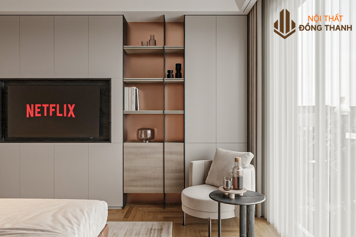 Nội thất phòng ngủ được đầu tư giúp mang lại trải nghiệm ấn tượng