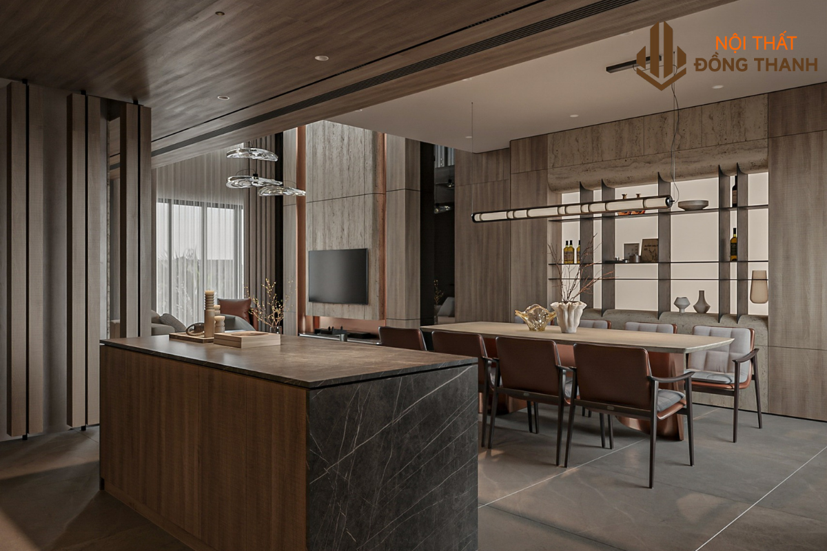 Phòng bếp được đầu tư với những chi tiết tỉ mỉ