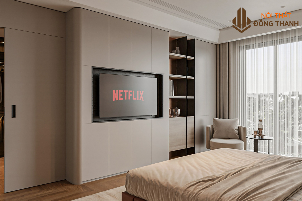 Phòng ngủ với ô cửa sổ lớn, tầm view đẹp