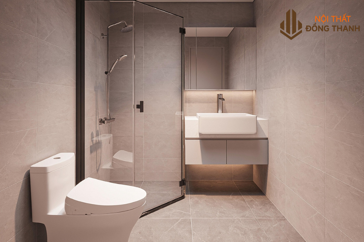 Không gian tắm riêng được thiết kế phù hợp vơi nhu cầu từ gia chủ