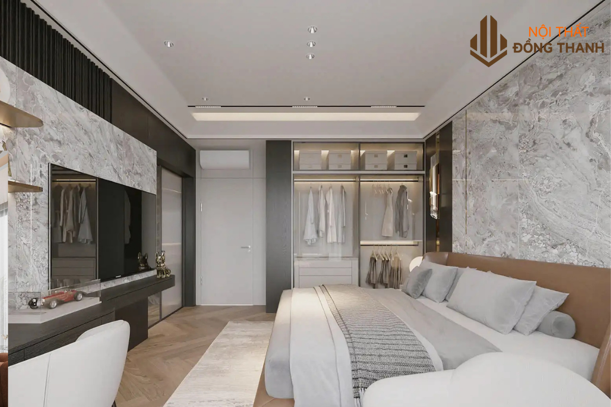 Phòng ngủ phụ cho con với gam màu nhẹ nhàng