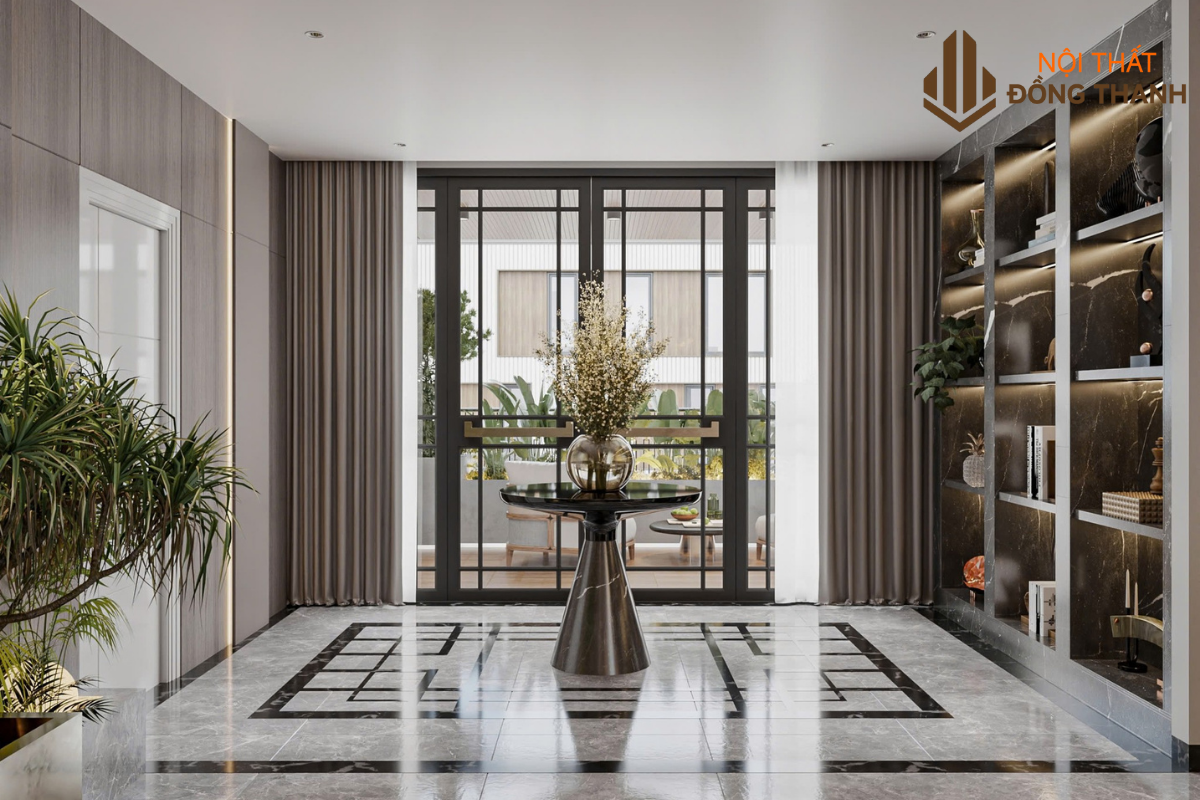 Không gian tiền sảnh được trang trí độc đáo