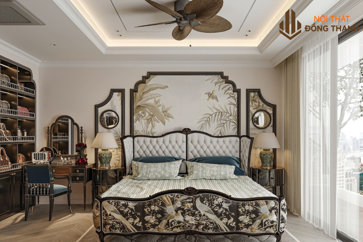 Phòng ngủ được thiết kế đẳng cấp và sang trọng