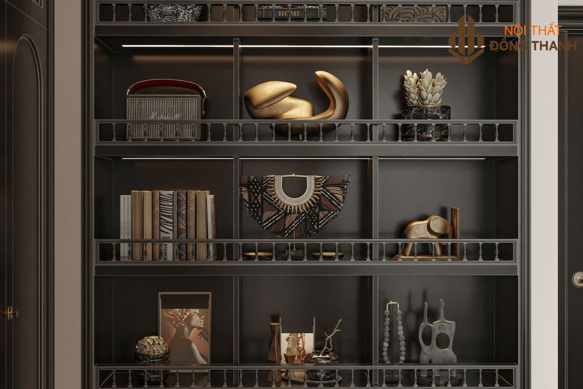 Các vật dụng decor được lựa chọn có chủ ý, làm nổi bật không gian