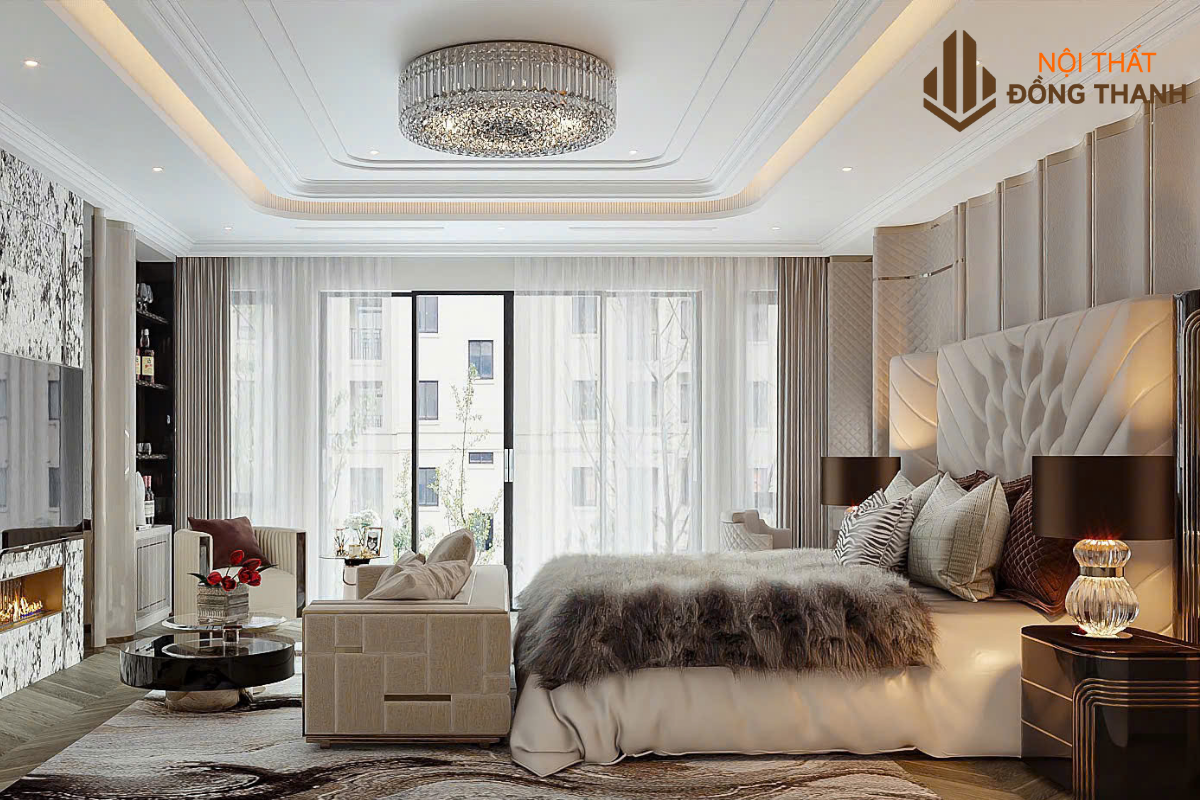 Cửa sổ rộng, thoáng giúp không gian không bị bí bách