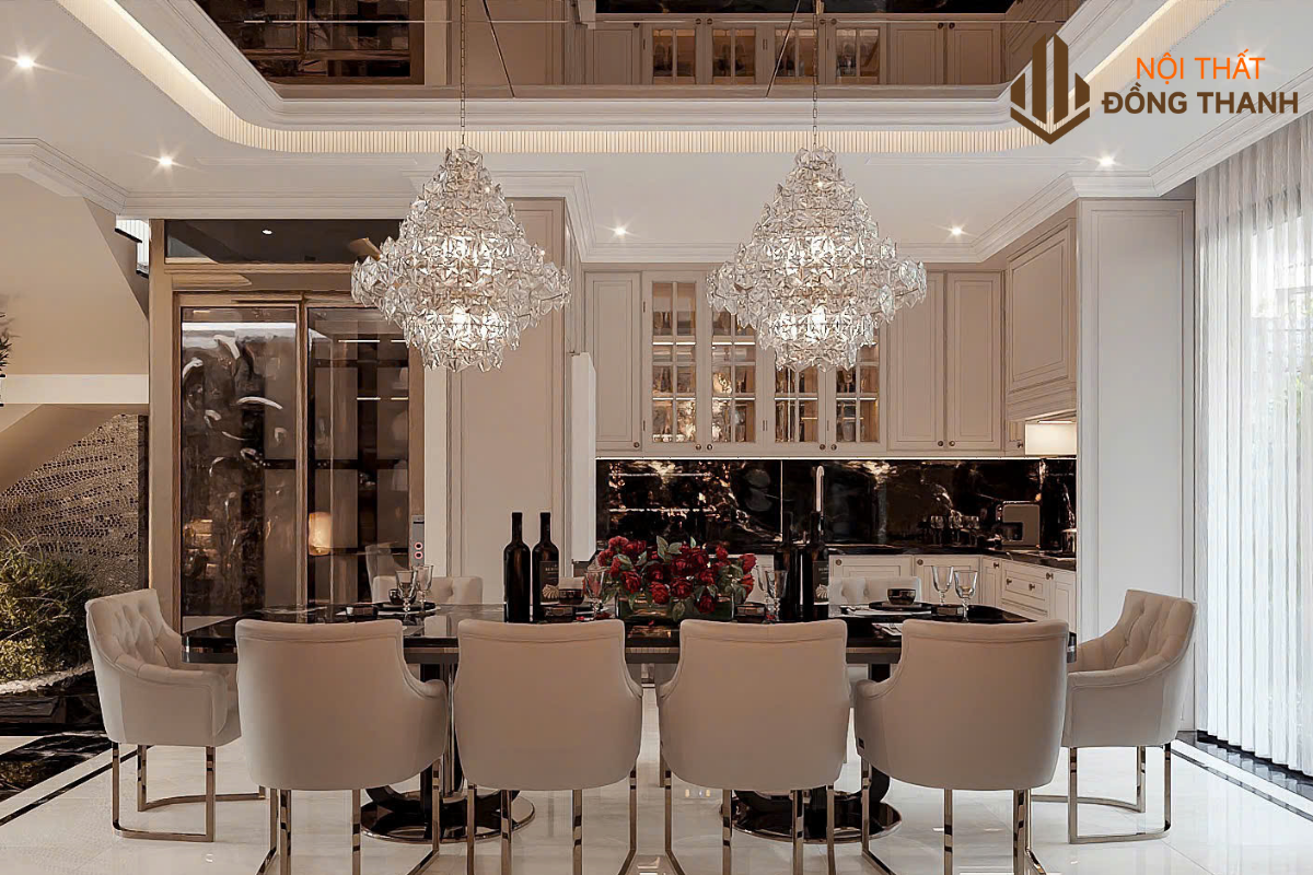 Không gian liền kề phòng khách, sử dụng tone màu ấm