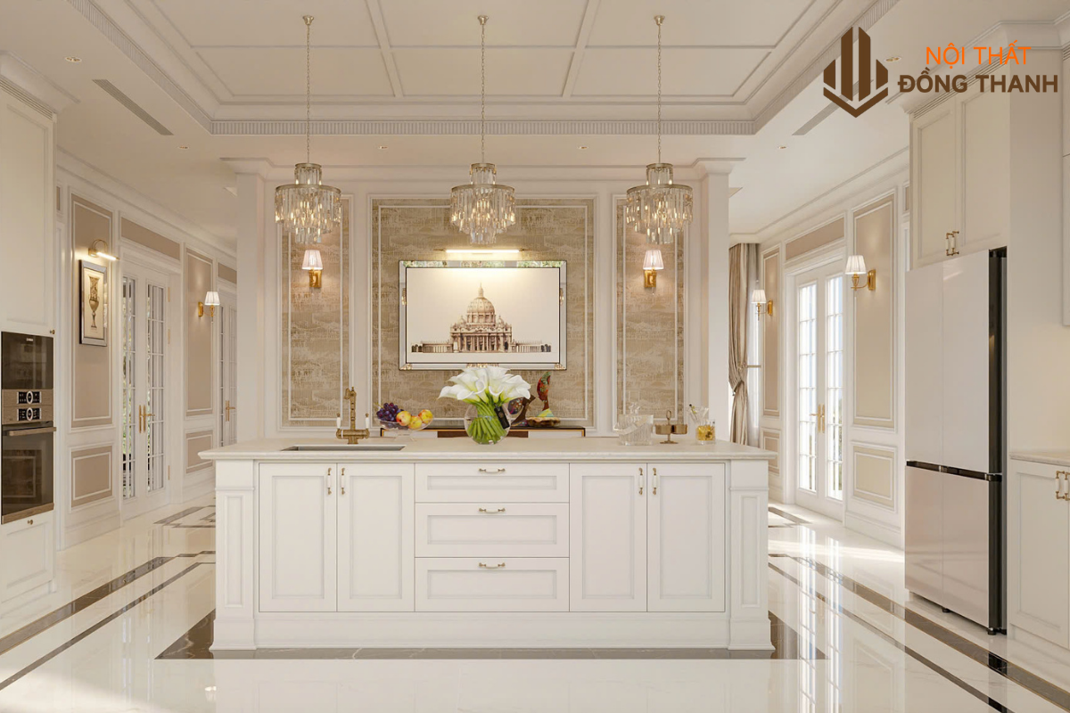 Hệ tủ bếp đơn giản và đầy đủ tiện nghi