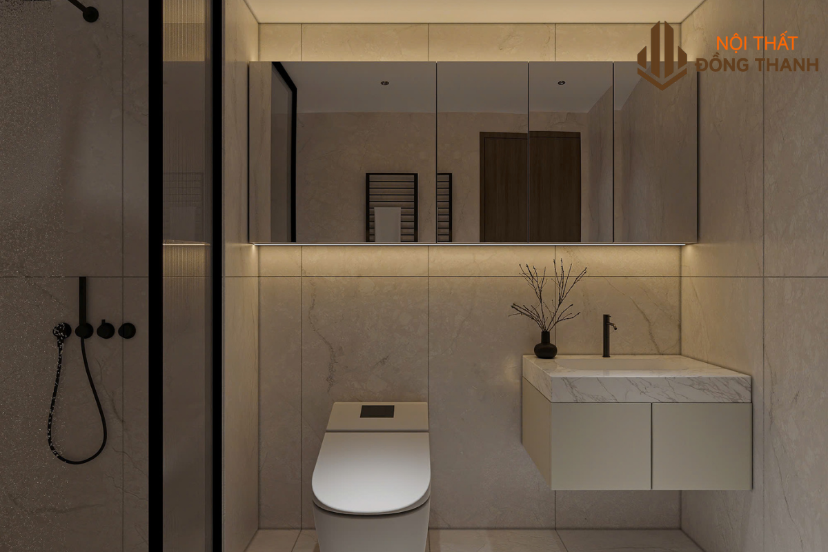 Khu vực khô ướt riêng biệt tạo sự thuận tiện khi sử dụng