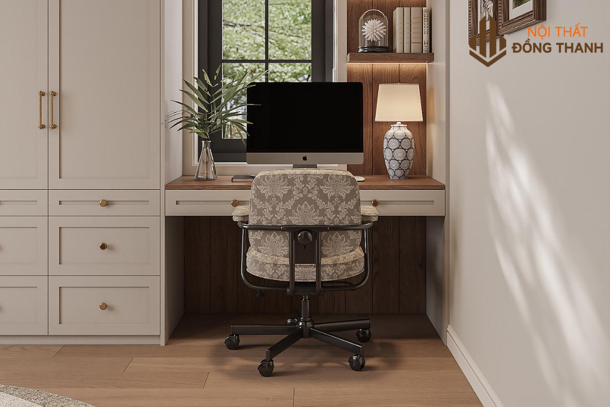 Hệ thống bàn làm việc kết hợp với nội thất
