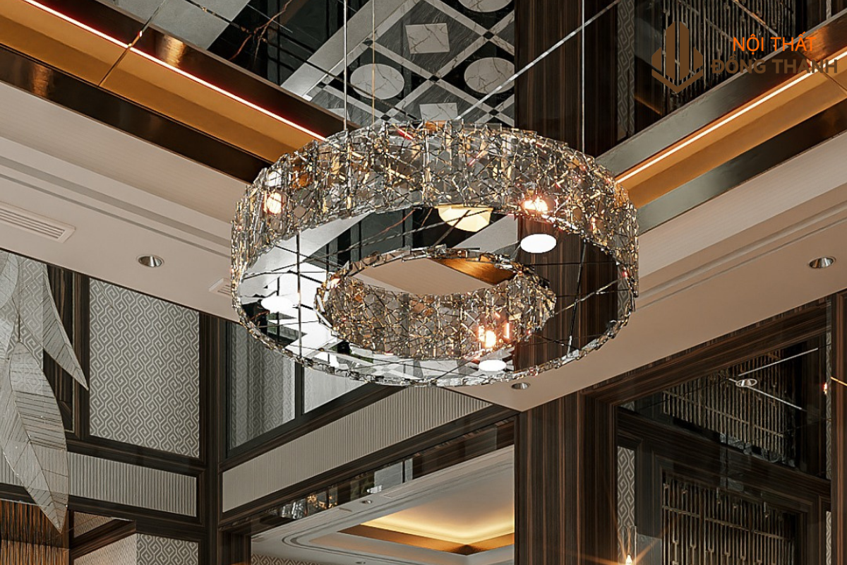 Hệ thống đèn pha lê mang lại ánh sáng lấp lánh