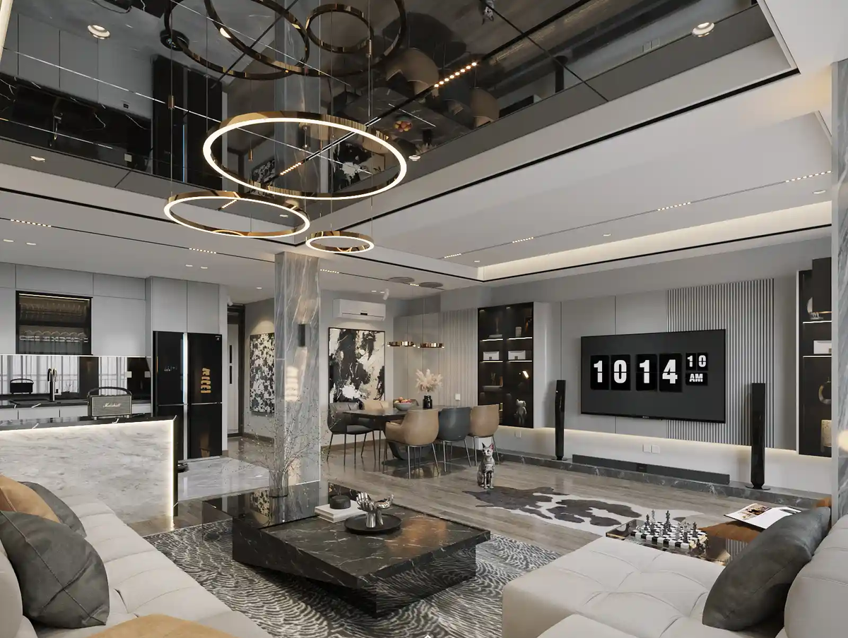 Không gian biệt thự sang trọng, thiết kế tổng thể hài hòa