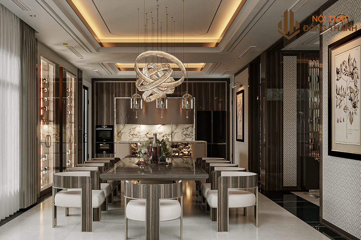 Không gian phòng bếp tinh gọn vẫn đảm bảo tiện nghi