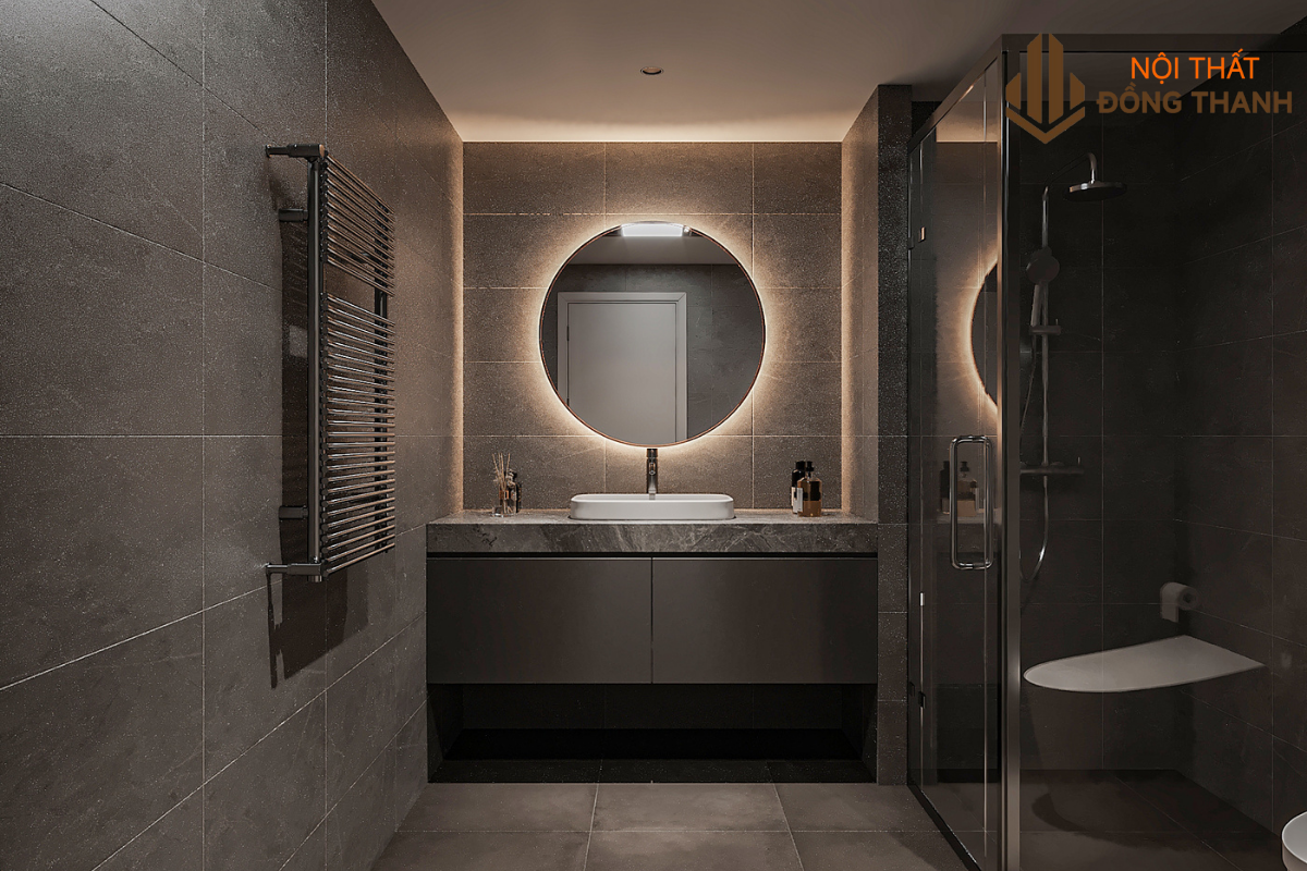 Không gian phòng tắm, vệ sinh rộng và sạch sẽ