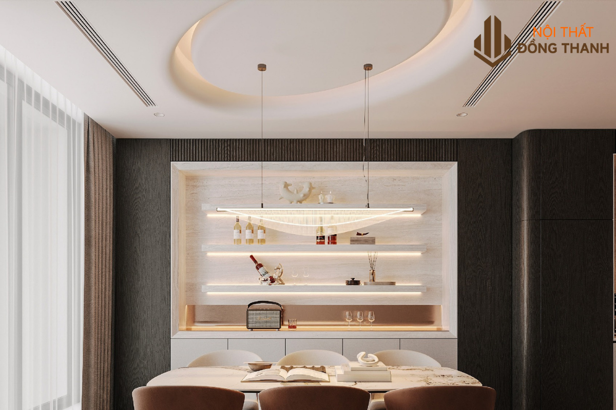 Không gian trưng bày rượu được thiết kế riêng theo yêu cầu