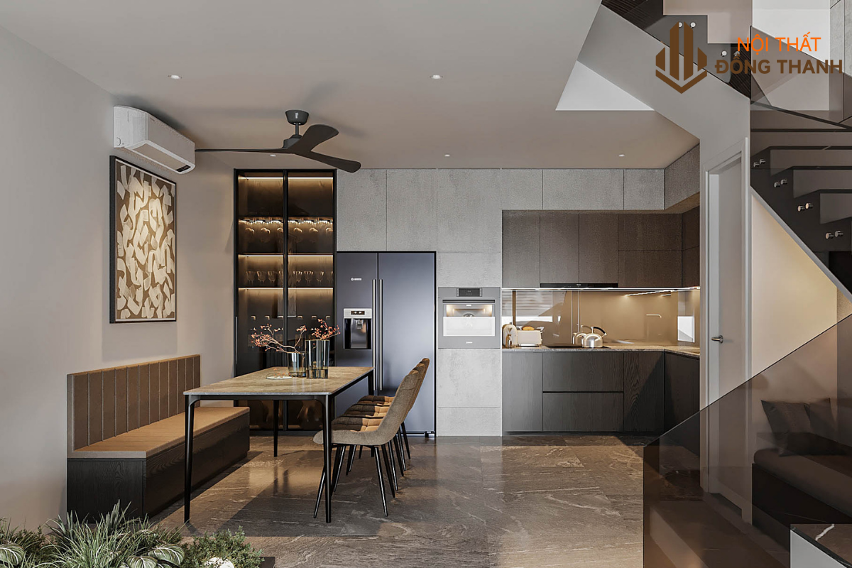 Phòng bếp hiện đại, giúp không gian thoáng