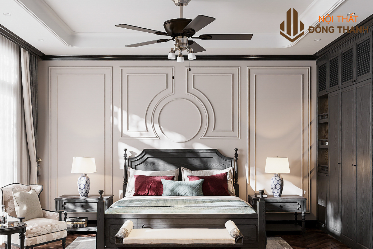 Ánh sáng kết hợp cùng với vật liệu làm không gian thêm phần đặc biệt