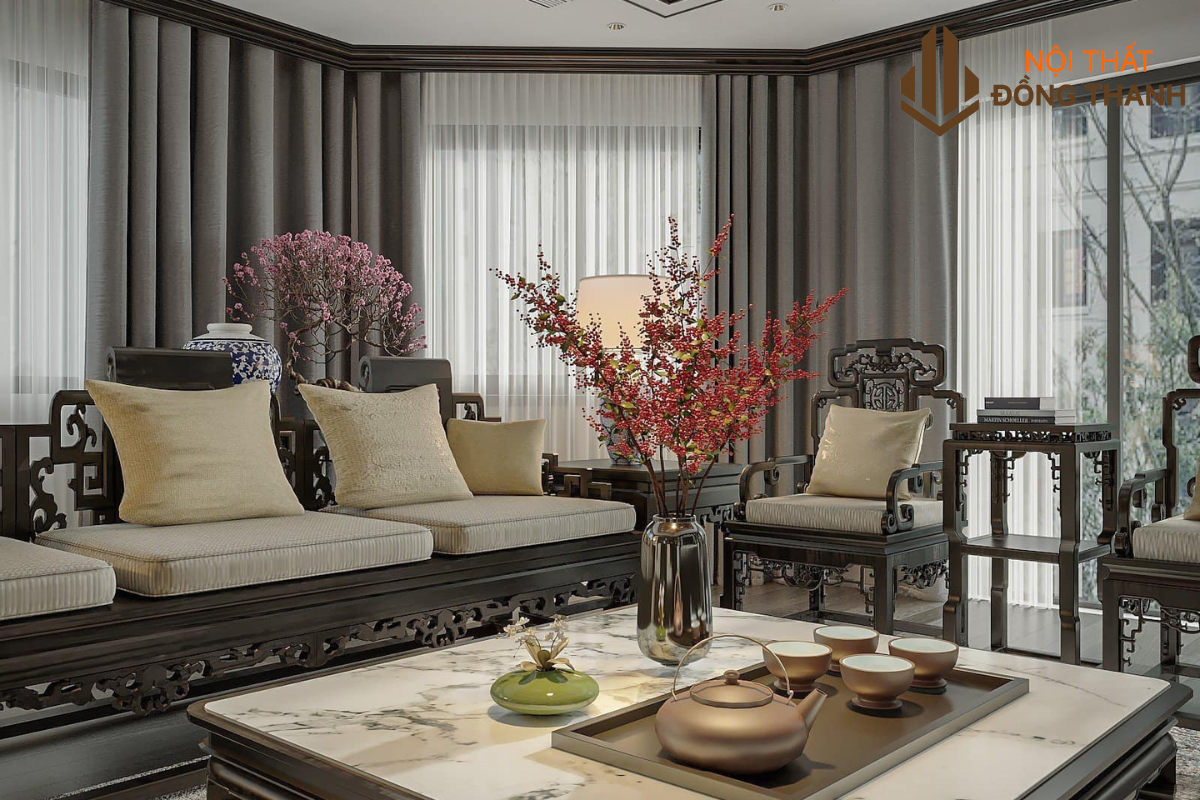 Kết hợp hài hòa giữa nội thất cùng với họa tiết tinh xảo