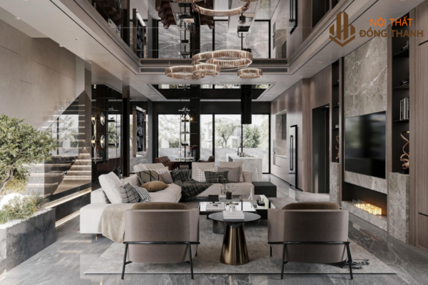 Nội thất sang trọng thể hiện tinh thần của gia chủ 