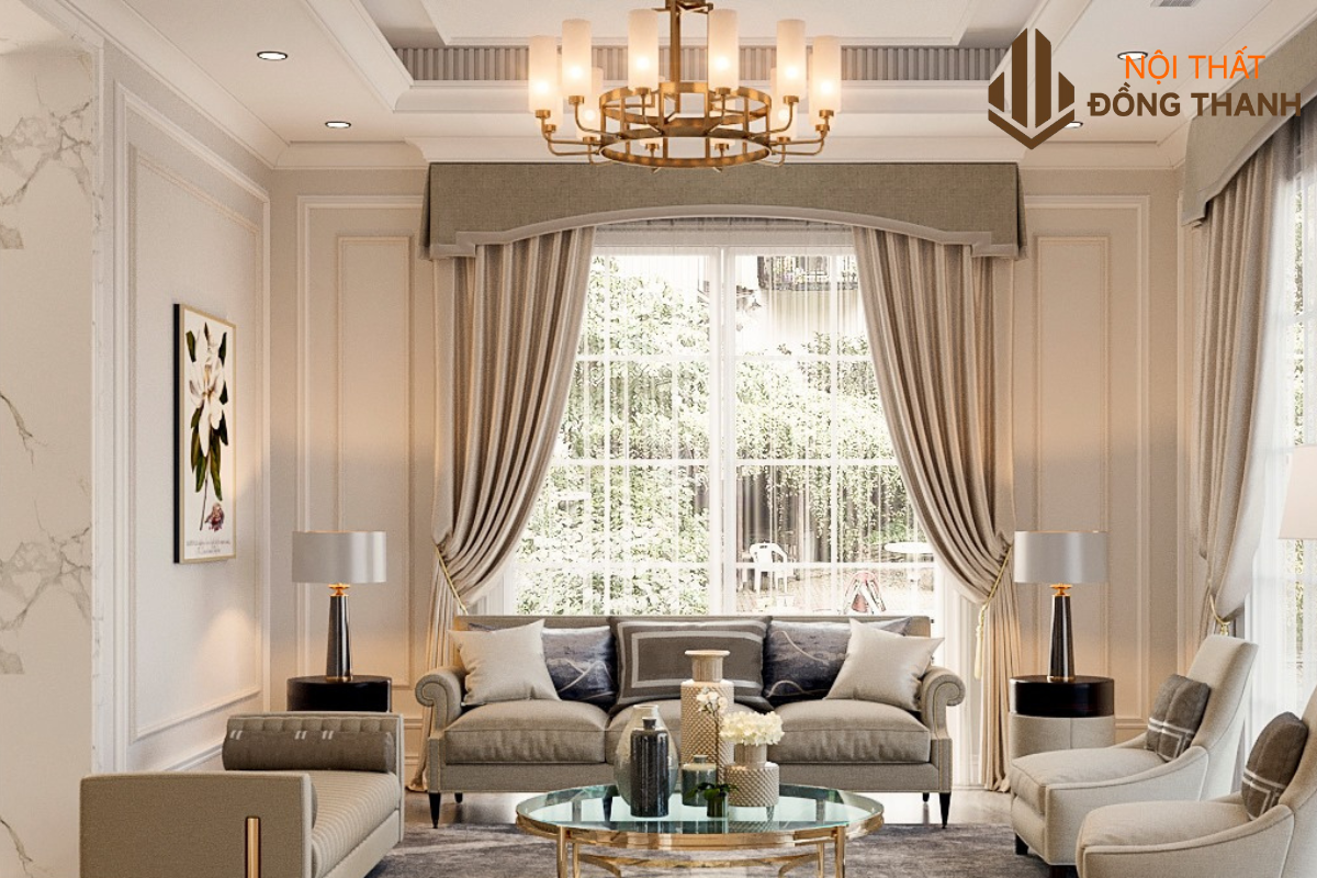 Bố cục đối xứng hài hòa trong không gian, phản ánh đặc trưng cơ bản