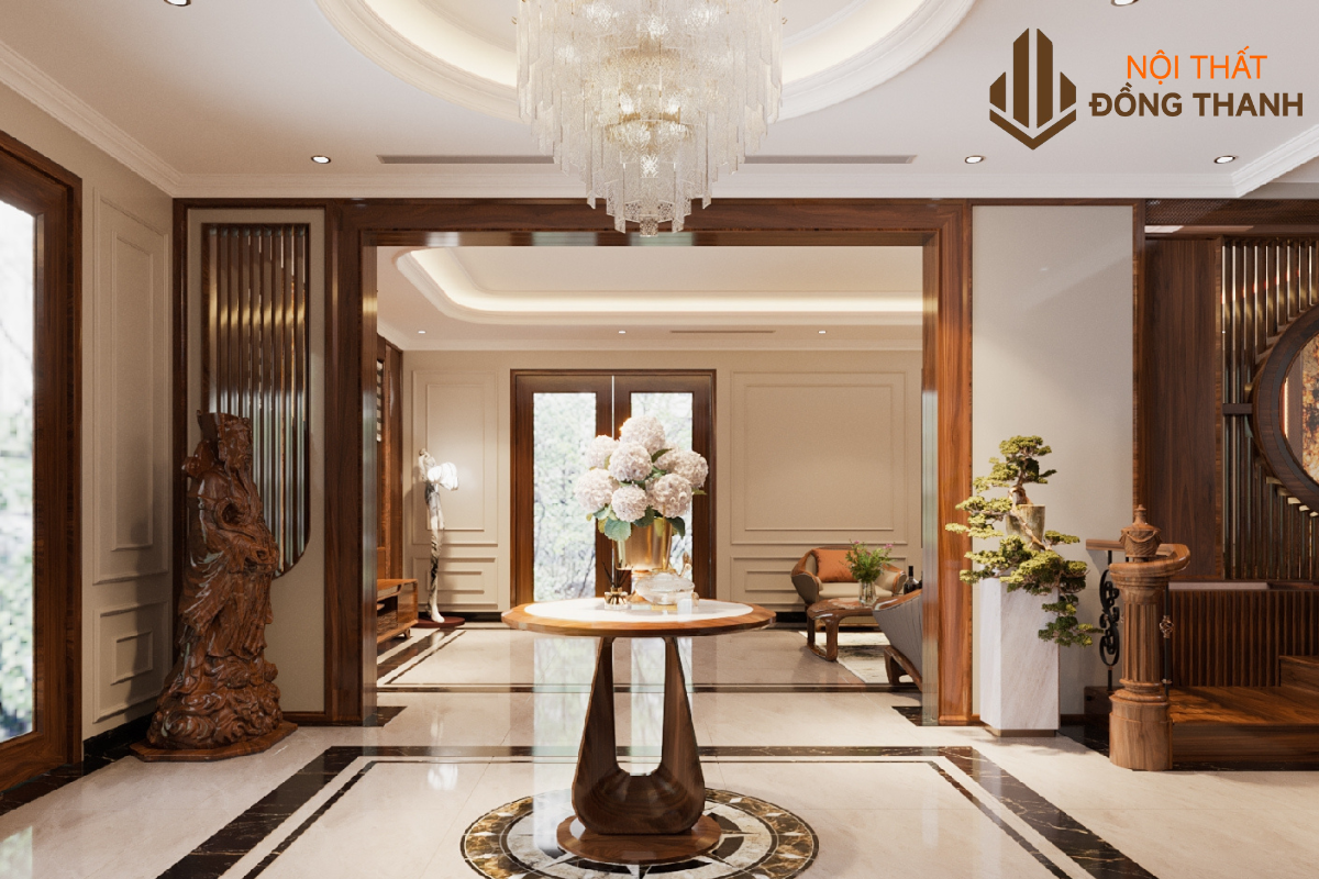 Sự kết hợp hài hòa giữa đá, kim loại và pha lê