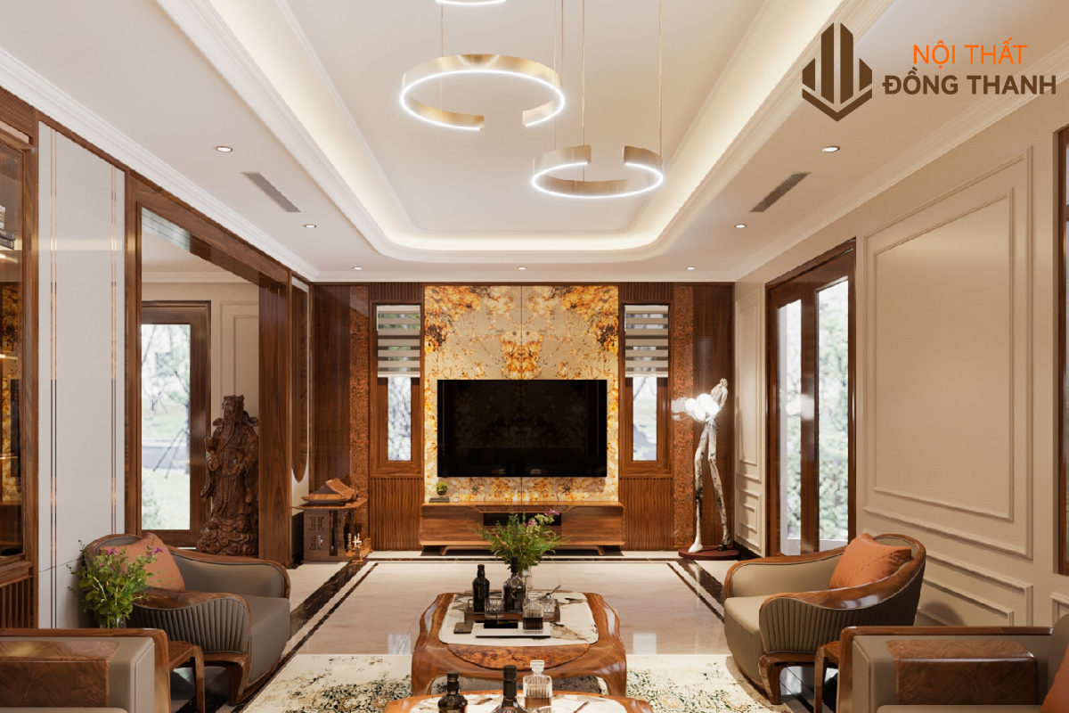 Sự kết hợp hài hòa giữa đá, kim loại và pha lê