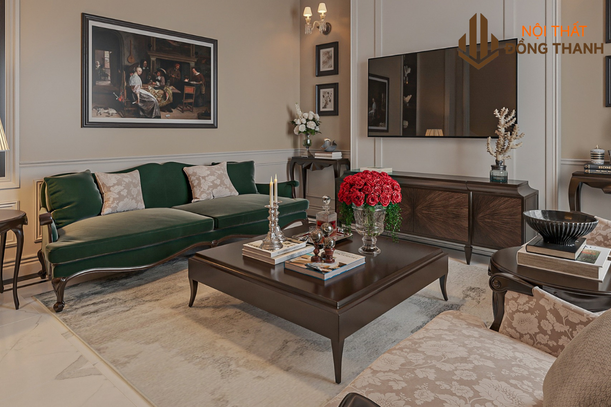 Thiết kế nội thất tân cổ điển được ứng dụng trong biệt thự