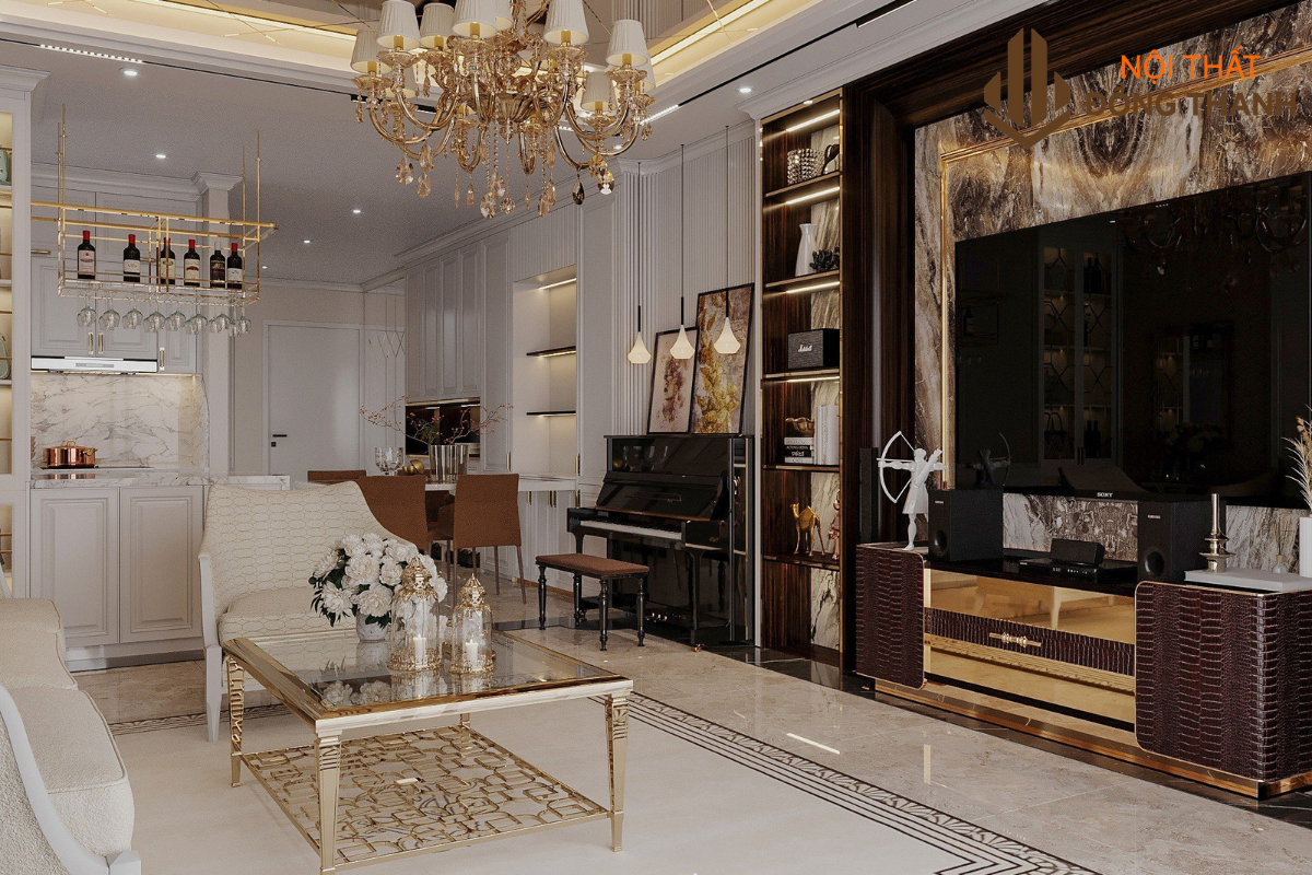 Phong cách nội thất tân cổ điển tiết chế các chi tiết