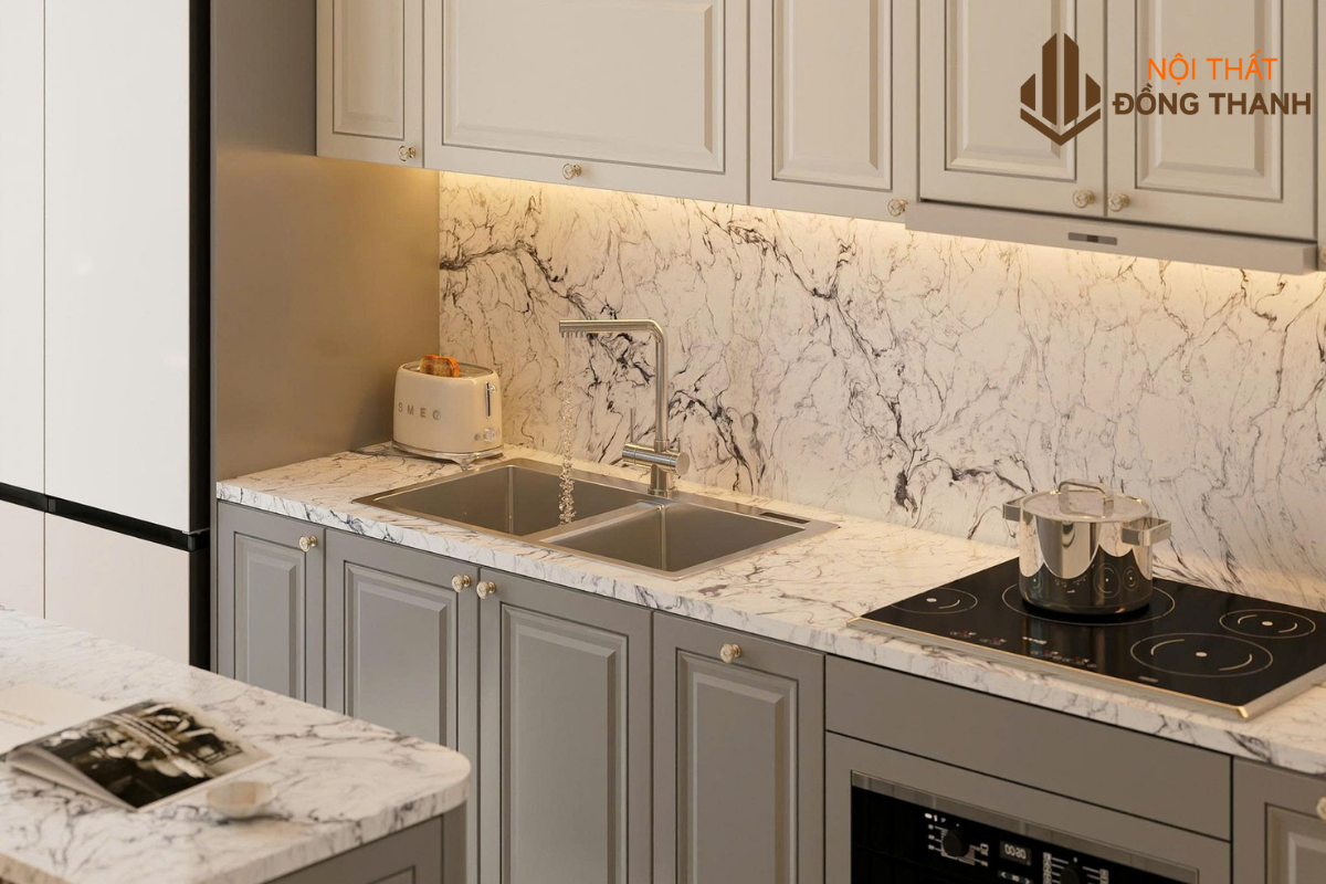 Hệ tủ bếp thông minh và thuận tiện khi sử dụng