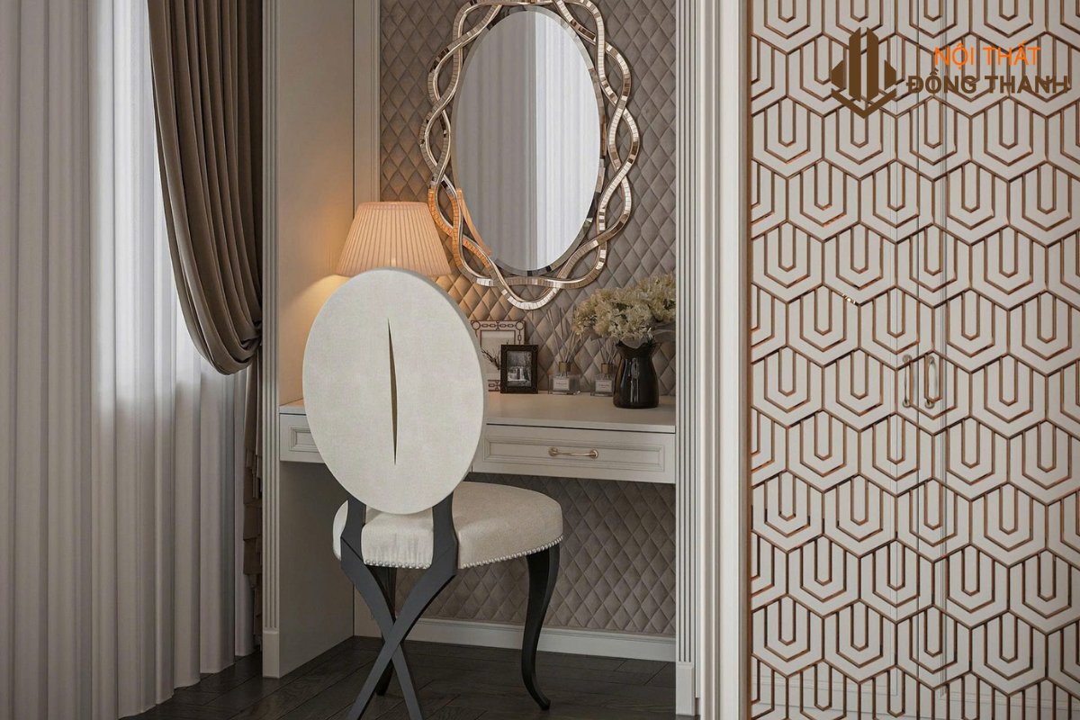 Bàn trang điểm nhỏ gọn, tối ưu công năng