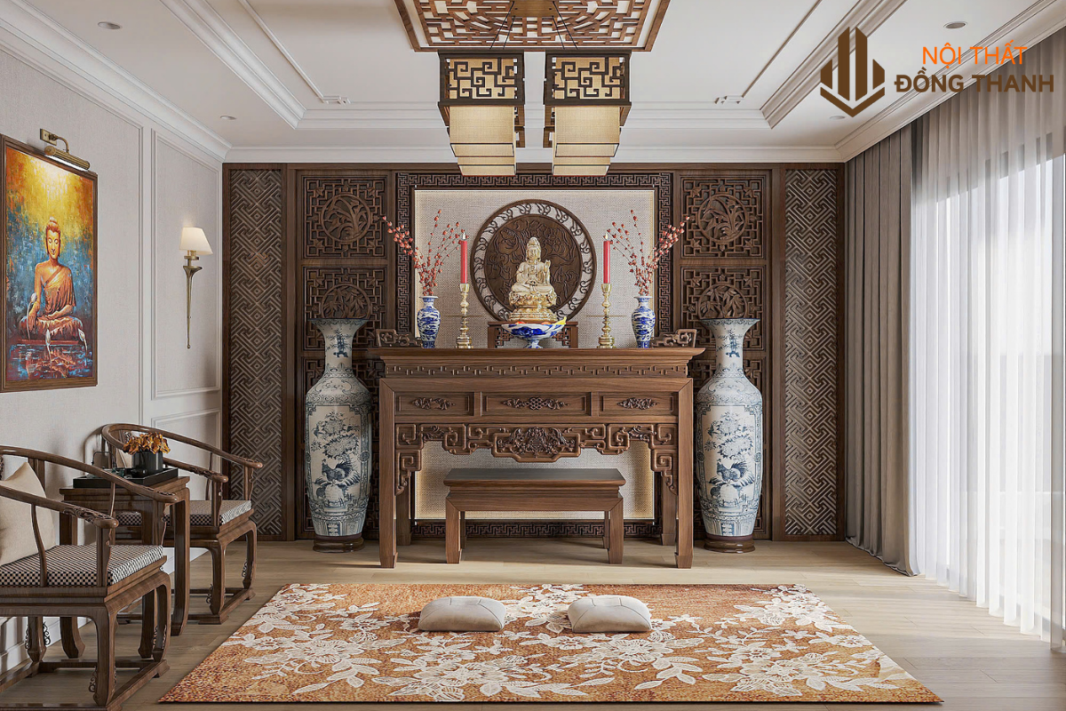 Phòng thờ linh thiêng và được gia chủ đầu tư