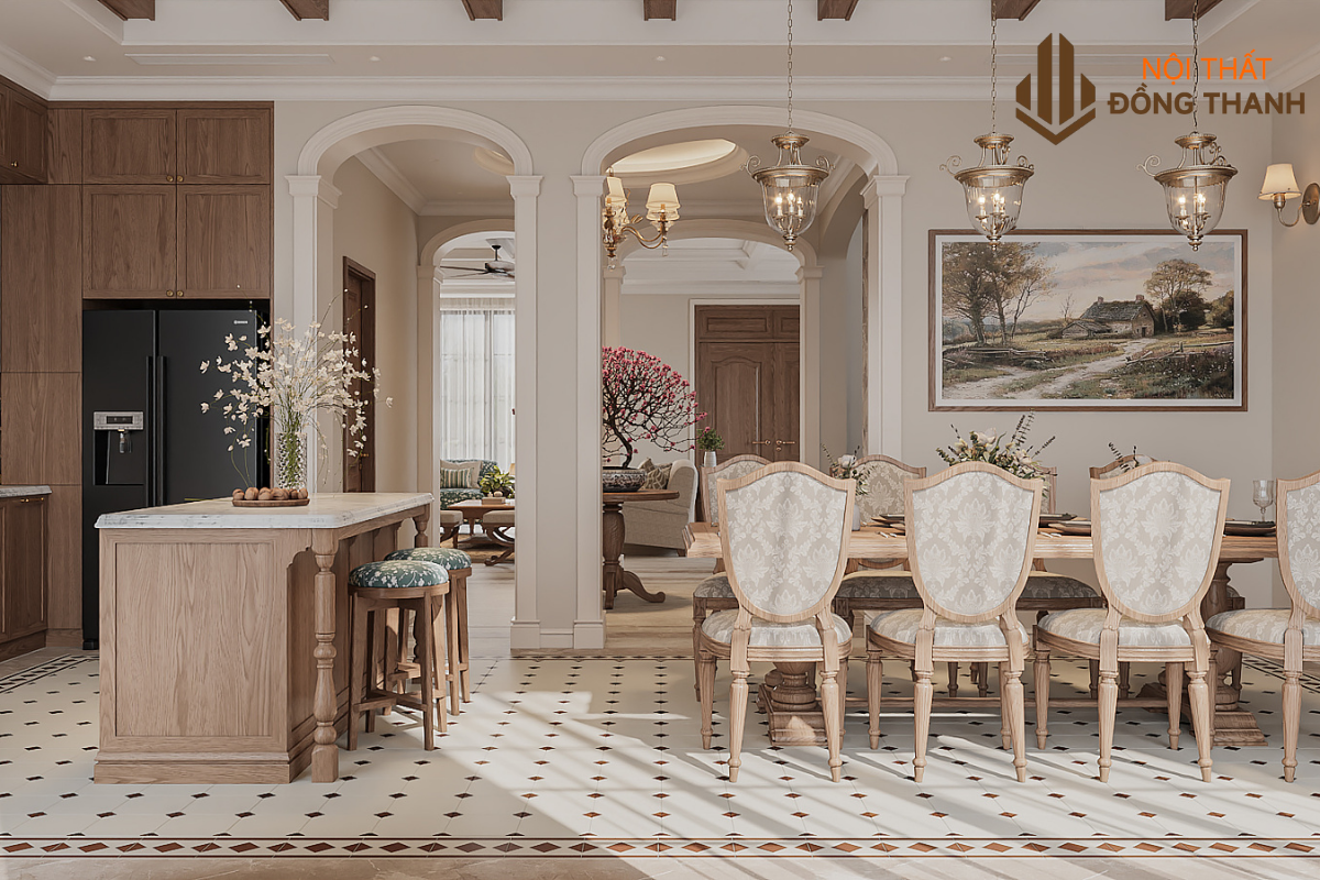 Phòng bếp đầy đủ công năng và tiện nghi cho gia chủ