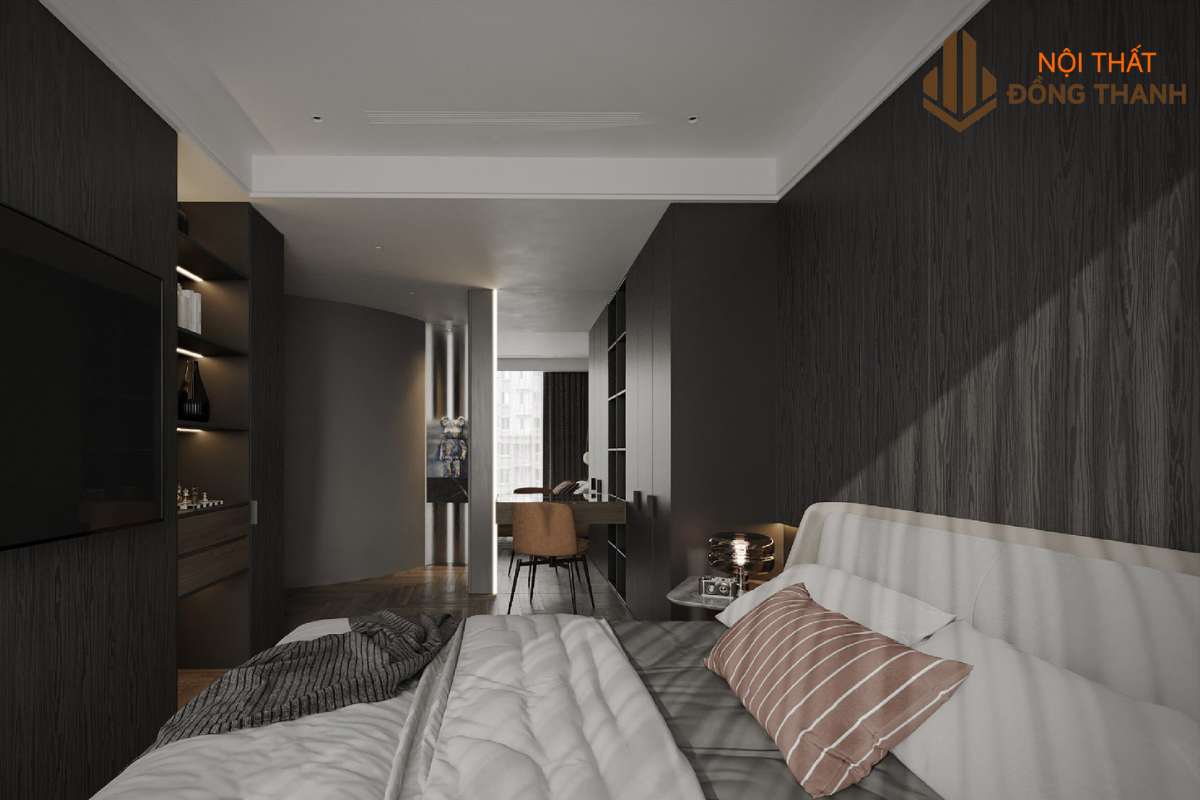 Phòng ngủ hiện đại với các phòng master và phòng ngủ phụ