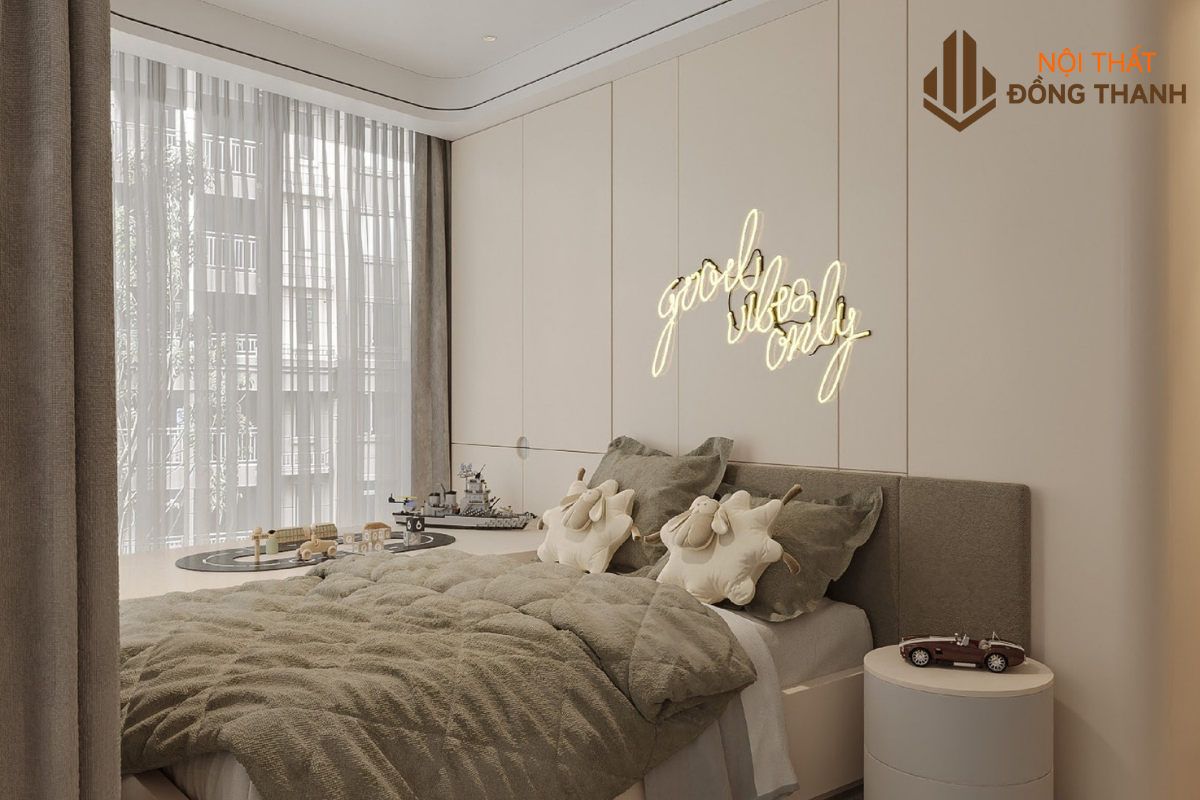 Phòng ngủ hiện đại với các phòng master và phòng ngủ phụ