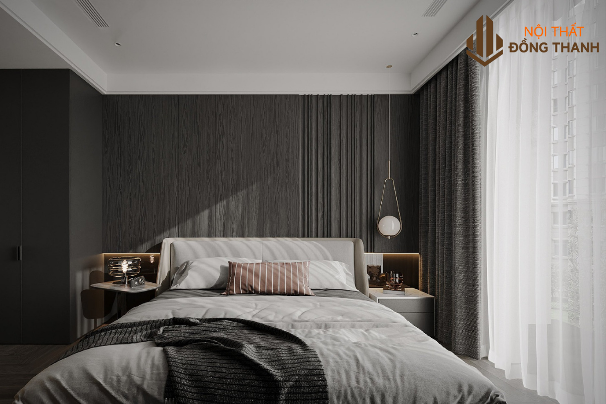 Phòng ngủ hiện đại với các phòng master và phòng ngủ phụ