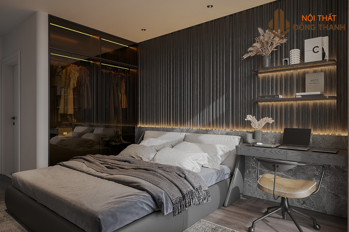 Phòng ngủ master rộng rãi, tone huyền bí