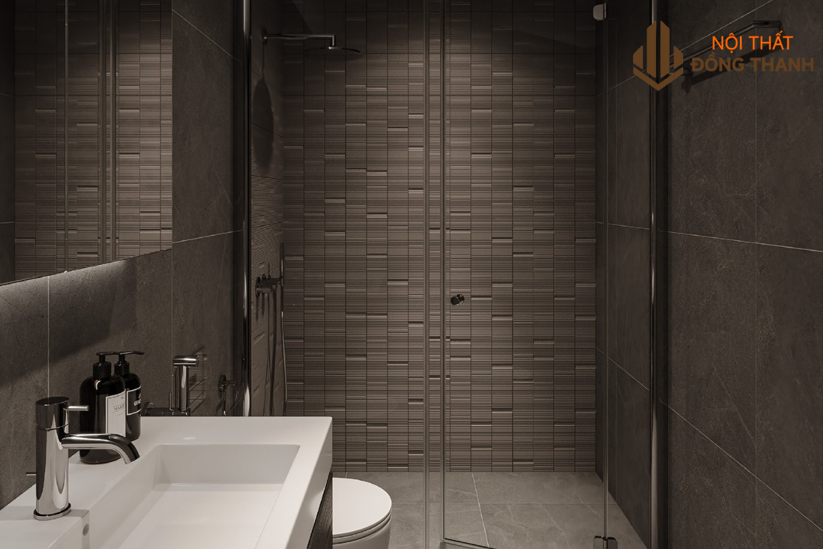 Phòng tắm liền kề với thiết kế hiện đại