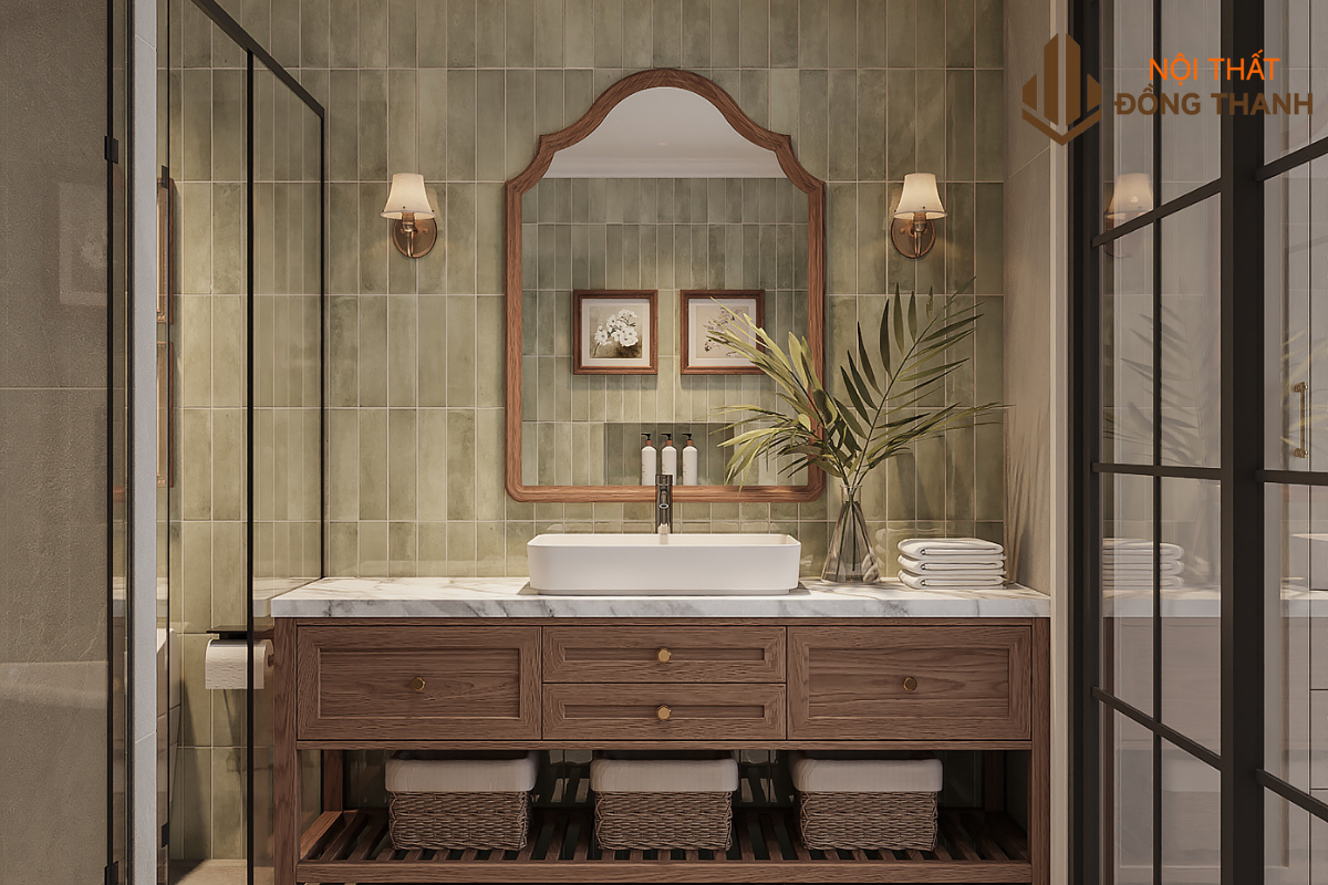 Phòng tắm và vệ sinh thiết kế tối giản, nổi bật