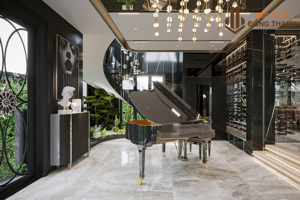 Không gian rộng mở kết hợp với nội thất sang trọng