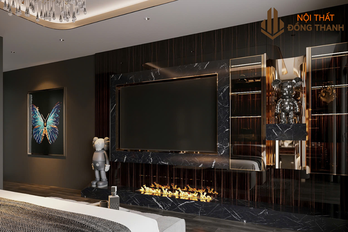 Không gian biệt thự kết hợp giữa ánh sáng, âm thanh và màu sắc