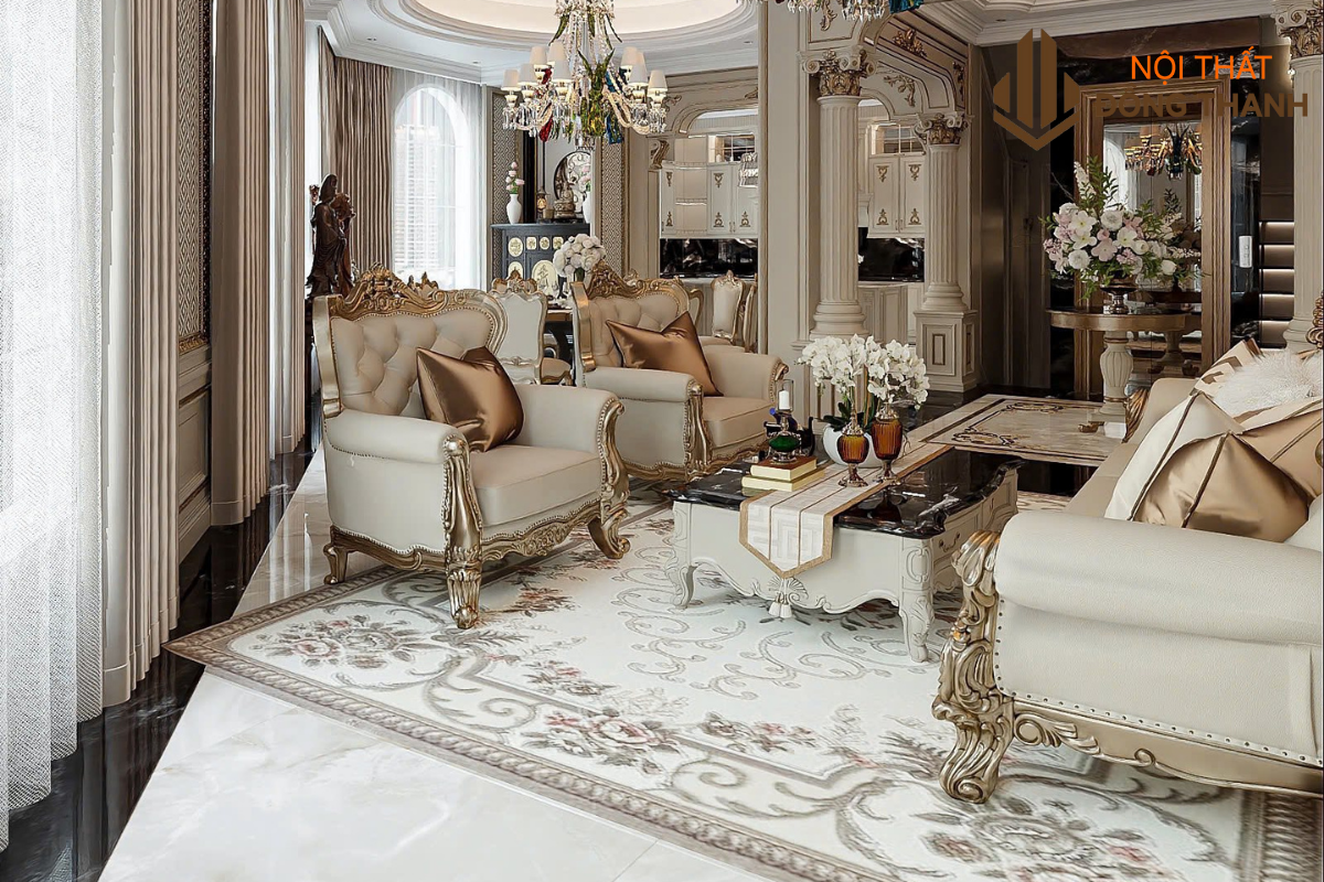 Thiết kế xa hoa với những đường nét chạm trổ