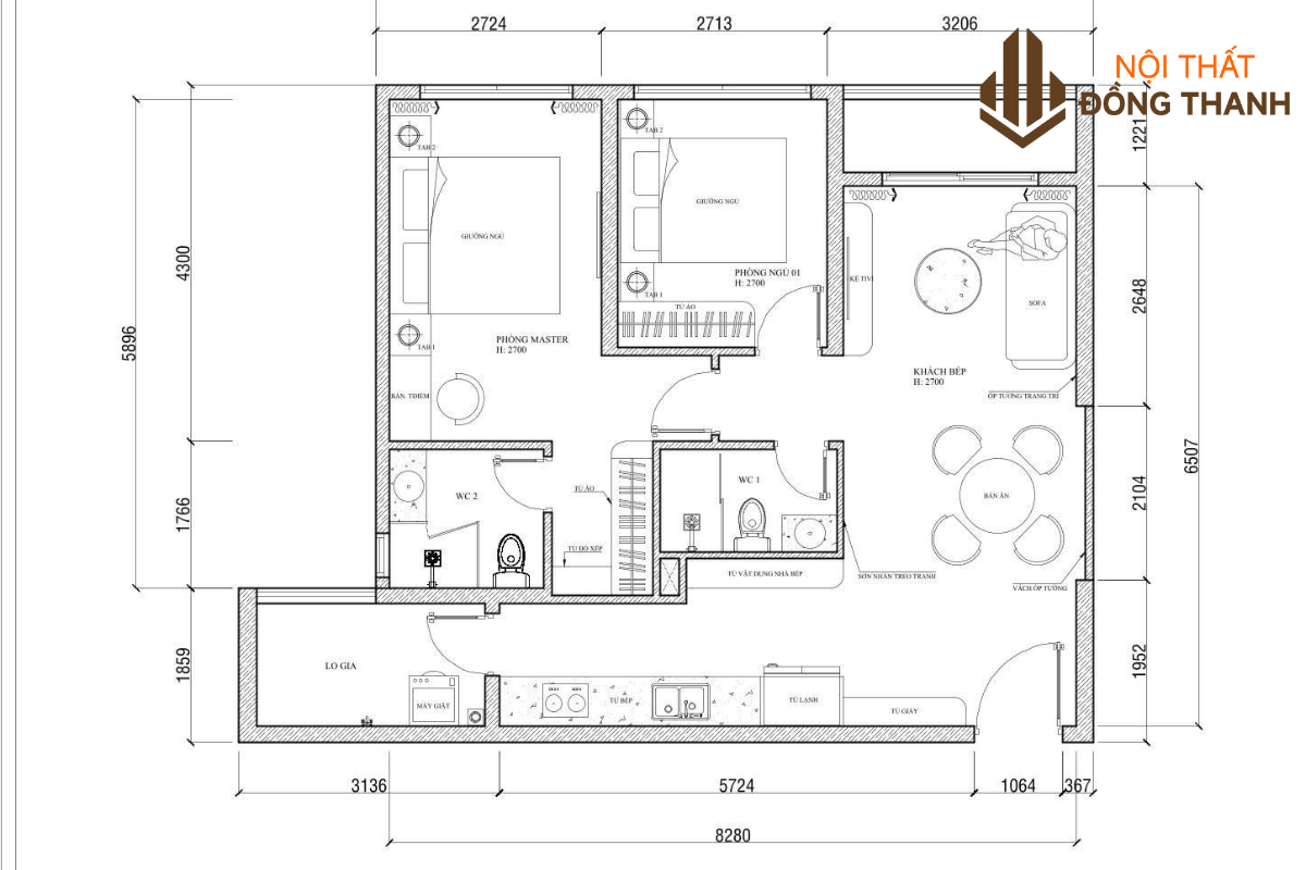 Tiến hành thiết kế không gian 2D cho công trình