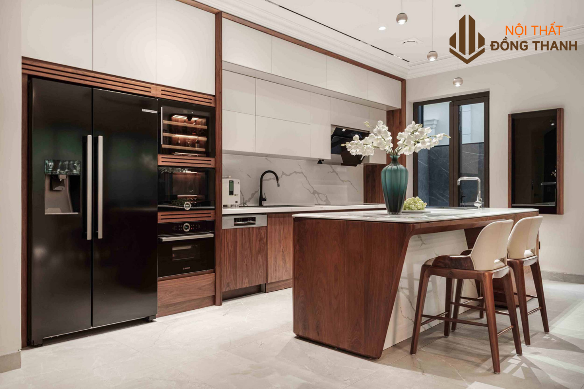 Tủ bếp và đảo bếp tinh tế đến từng chi tiết