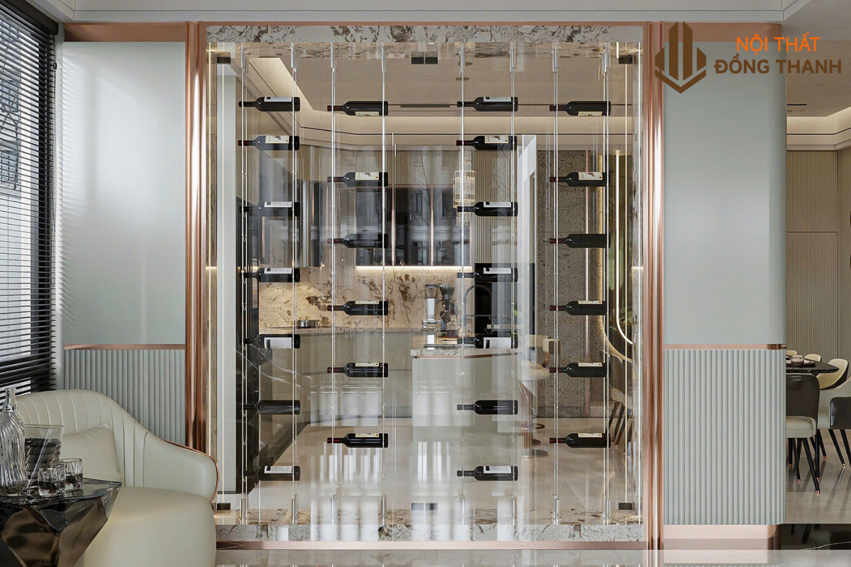 Tủ rượu cao cấp được thiết kế hiện đại