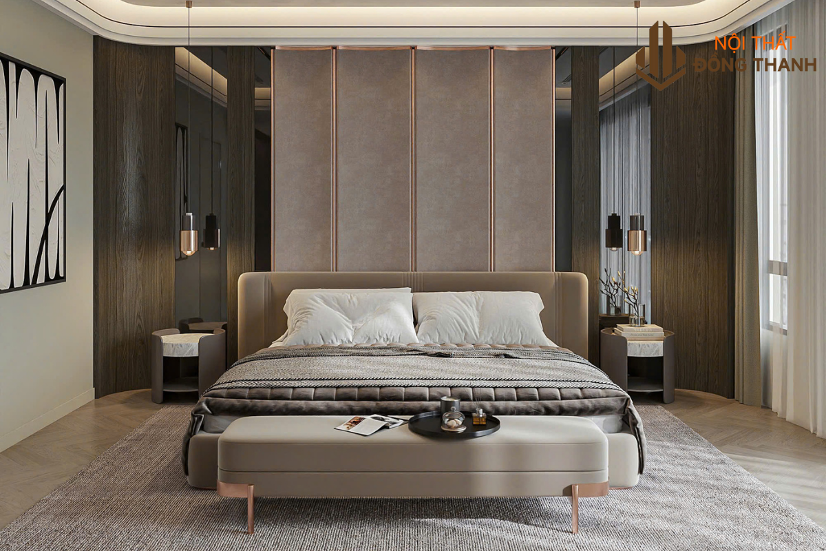 Phòng ngủ Master được thiết kế bắt mắt